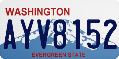 WA license plate AYV8152