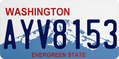 WA license plate AYV8153