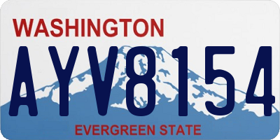 WA license plate AYV8154