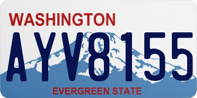 WA license plate AYV8155