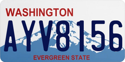 WA license plate AYV8156