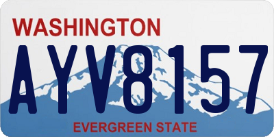 WA license plate AYV8157