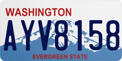 WA license plate AYV8158