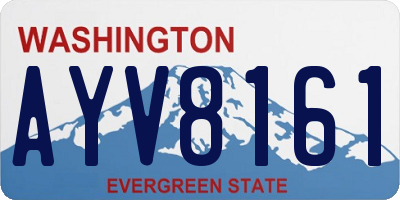 WA license plate AYV8161