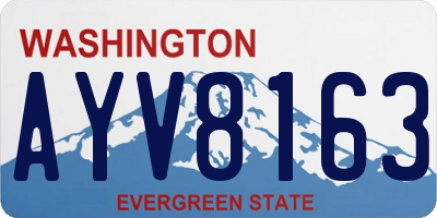 WA license plate AYV8163