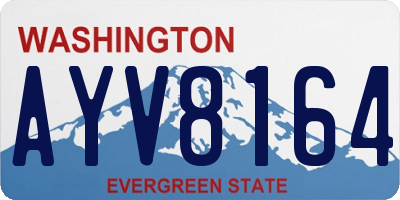 WA license plate AYV8164