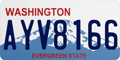 WA license plate AYV8166