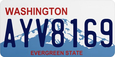 WA license plate AYV8169