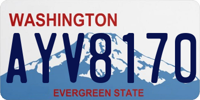 WA license plate AYV8170