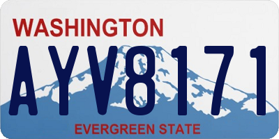 WA license plate AYV8171