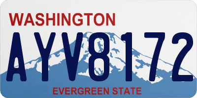 WA license plate AYV8172