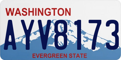 WA license plate AYV8173