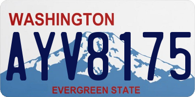 WA license plate AYV8175