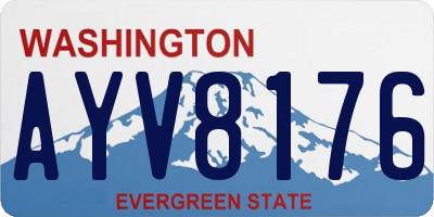 WA license plate AYV8176