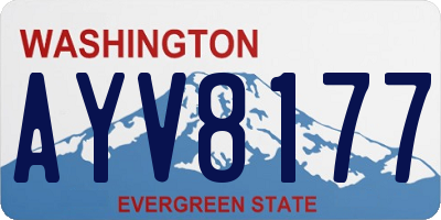 WA license plate AYV8177