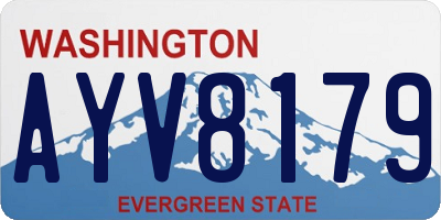 WA license plate AYV8179