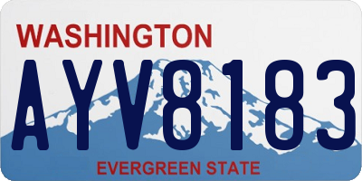 WA license plate AYV8183