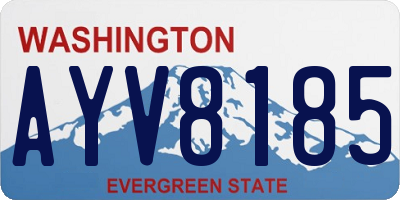 WA license plate AYV8185