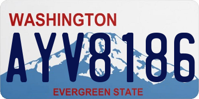 WA license plate AYV8186