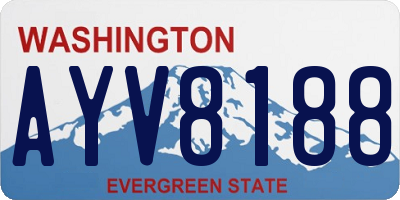 WA license plate AYV8188