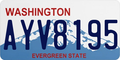 WA license plate AYV8195