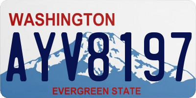 WA license plate AYV8197