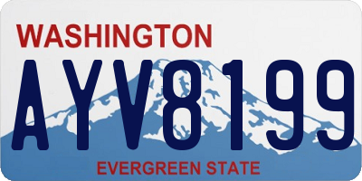 WA license plate AYV8199