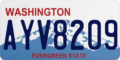 WA license plate AYV8209