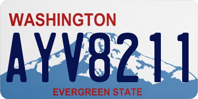 WA license plate AYV8211