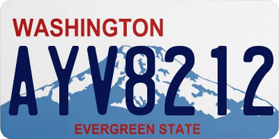 WA license plate AYV8212