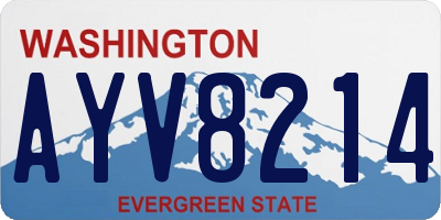 WA license plate AYV8214