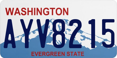 WA license plate AYV8215