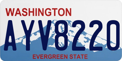 WA license plate AYV8220