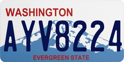 WA license plate AYV8224