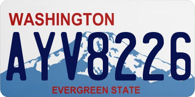 WA license plate AYV8226