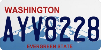 WA license plate AYV8228