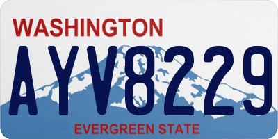 WA license plate AYV8229