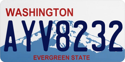 WA license plate AYV8232