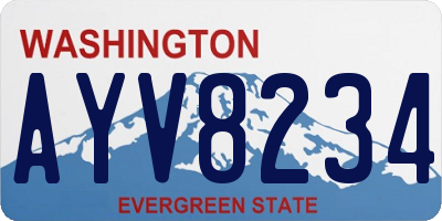 WA license plate AYV8234