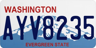 WA license plate AYV8235