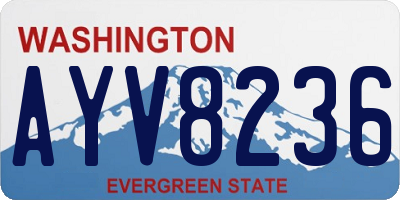 WA license plate AYV8236