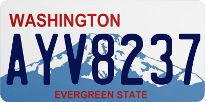 WA license plate AYV8237