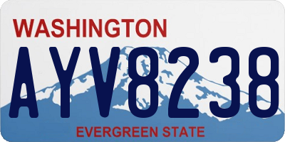 WA license plate AYV8238