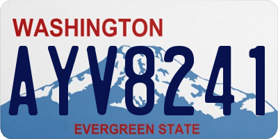 WA license plate AYV8241