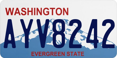 WA license plate AYV8242