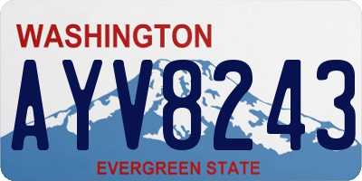 WA license plate AYV8243