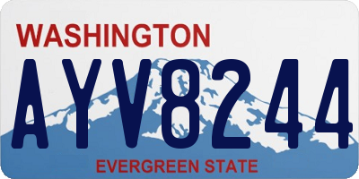 WA license plate AYV8244