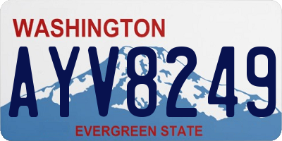 WA license plate AYV8249