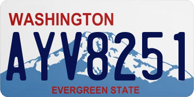 WA license plate AYV8251