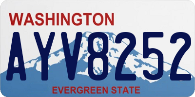 WA license plate AYV8252